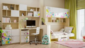Детская комната Флёр (Белый/корпус Клен) в Зеленогорске - zelenogorsk.katalogmebeli.com | фото 1