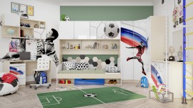 Детская комната Футбол ЧМ (Белый/Синий/корпус Клен) в Зеленогорске - zelenogorsk.katalogmebeli.com | фото 7