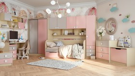 Детская комната Грэйси (Розовый/Серый/корпус Клен) в Зеленогорске - zelenogorsk.katalogmebeli.com | фото 13
