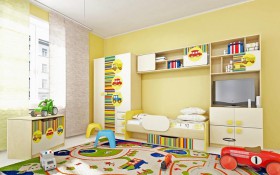 Детская комната Клаксон (Бежевый/корпус Клен) в Зеленогорске - zelenogorsk.katalogmebeli.com | фото 2