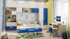Детская комната Скай Люкс (Синий/Белый/корпус Клен) в Зеленогорске - zelenogorsk.katalogmebeli.com | фото 1
