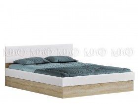 Кровать 1,4 спальня Фортуна (Дуб сонома/белый глянец) в Зеленогорске - zelenogorsk.katalogmebeli.com | фото