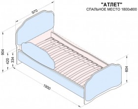 Кровать 180 Атлет 74 жёлтый (мягкий бортик) в Зеленогорске - zelenogorsk.katalogmebeli.com | фото 2