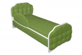 Кровать 190 Атлет Lux 76 Зелёный (мягкий бортик) в Зеленогорске - zelenogorsk.katalogmebeli.com | фото