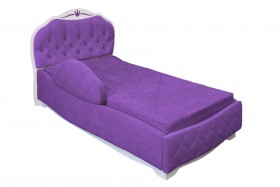 Кровать 190 Гармония Lux 32 Фиолетовый (мягкий бортик) в Зеленогорске - zelenogorsk.katalogmebeli.com | фото