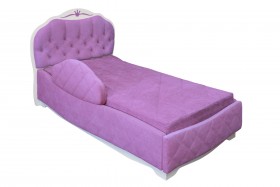 Кровать 190 Гармония Lux 67 Светло-фиолетовый (мягкий бортик) в Зеленогорске - zelenogorsk.katalogmebeli.com | фото