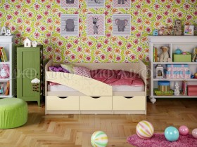 Кровать Бабочки 2,0м (Ваниль матовый) в Зеленогорске - zelenogorsk.katalogmebeli.com | фото