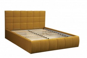 Кровать "Диана" ш. 1600 (Н=1010мм) (жаккард горчица) в Зеленогорске - zelenogorsk.katalogmebeli.com | фото