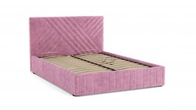 Кровать Гамма ш. 1400 (с основанием для хранения) (велюр тенерифе розовый) в Зеленогорске - zelenogorsk.katalogmebeli.com | фото 2