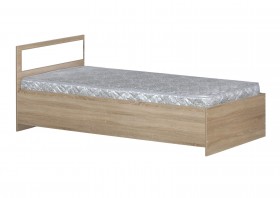 Кровать одинарная 900-2 без матраса (прямые спинки) Дуб Сонома в Зеленогорске - zelenogorsk.katalogmebeli.com | фото