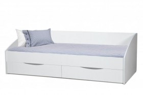 Кровать одинарная "Фея - 3" (симметричная) New/(белый / белый / ДВПО: белый) в Зеленогорске - zelenogorsk.katalogmebeli.com | фото
