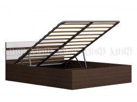 Кровать с подъемным механизмом Нэнси 1,6м (Венге/Белый глянец) в Зеленогорске - zelenogorsk.katalogmebeli.com | фото