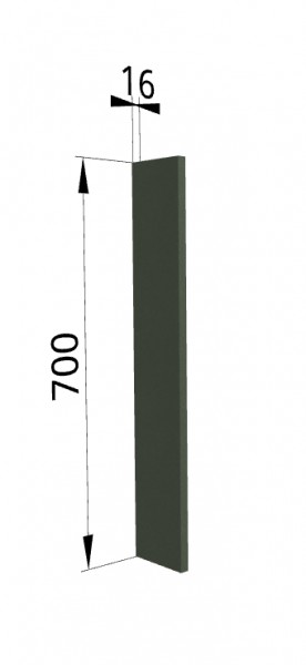Панель торцевая ПТ 400 Квадро (для шкафа торцевого верхнего) Оливково-зеленый в Зеленогорске - zelenogorsk.katalogmebeli.com | фото