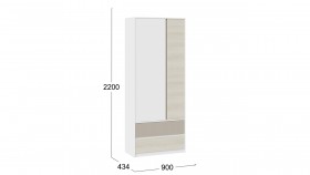 Шкаф для одежды комбинированный «Сканди» Дуб Гарден/Белый/Глиняный серый в Зеленогорске - zelenogorsk.katalogmebeli.com | фото 4