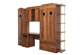 Шкаф комбинированный для одежды «Навигатор» (Дуб Каньон) в Зеленогорске - zelenogorsk.katalogmebeli.com | фото 5
