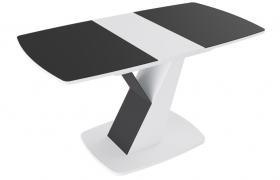 Стол обеденный «Гарда» Тип 1 (Белый/Стекло матовое черный графит) в Зеленогорске - zelenogorsk.katalogmebeli.com | фото 5